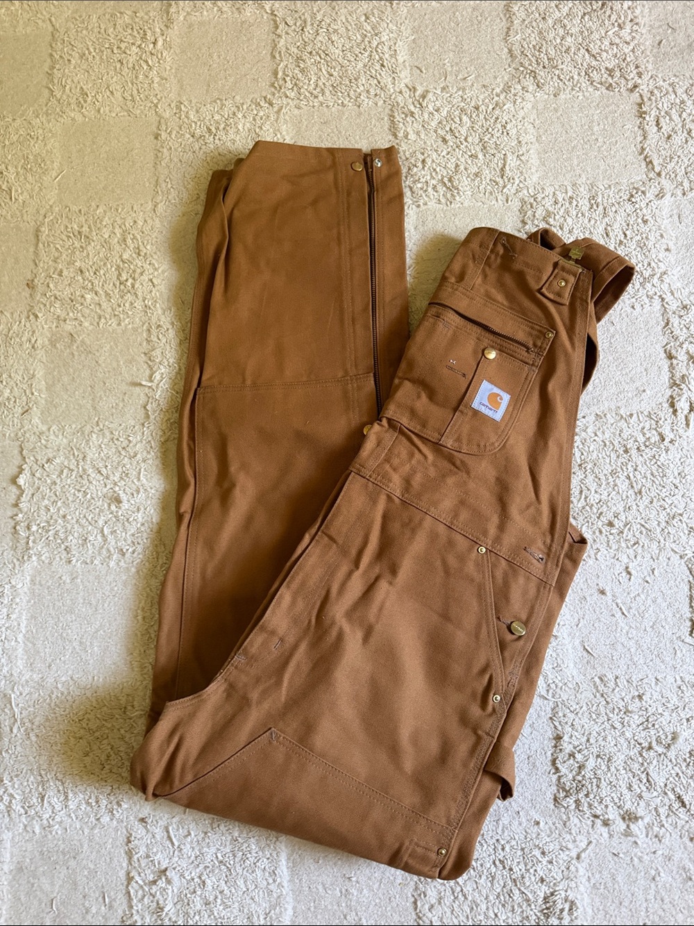 Carhartt Brown Duck Carpenter Bib Overalls
